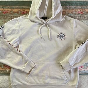 Brixton|Off-White|Crest Men’s Logo Hoodie|Large|EUC